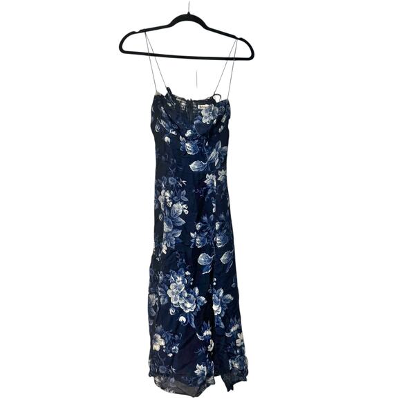 Reformation Juliette High Slit Sundress Sleeveless Lottie Blue Size 2 NWT - Picture 2 of 12